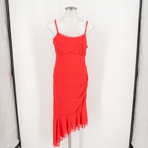 Wild Fable Vibrant Red Asymmetrical Dress